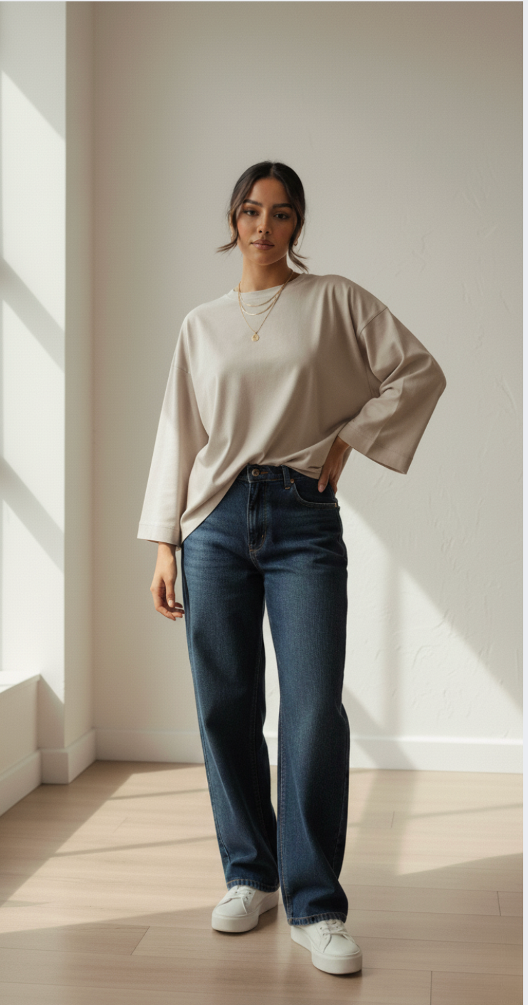 T-shirt ample manches longues